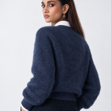 Jersey Misonna Azul en Lana y Cashmere