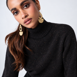 Jersey Mona Cuello alto en Negro