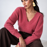 Jersey Misonna Rosa en Lana y Cashmere
