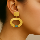 Pendientes Topacio Azul