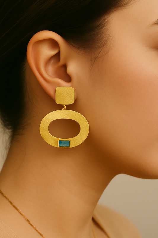 Pendientes Topacio Azul