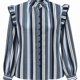 Camisa Colette Rayas Azul