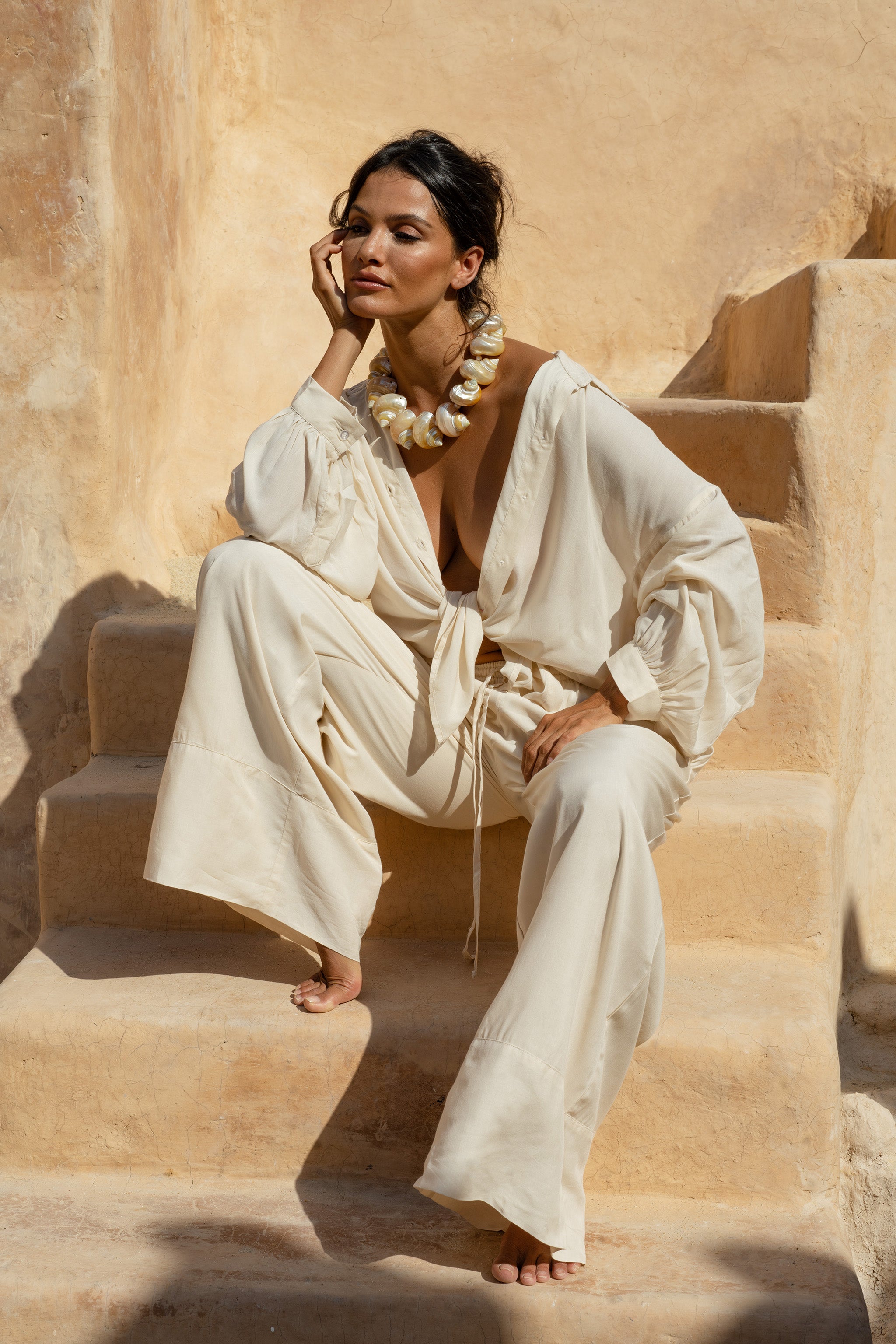 Camisa Ester Beige