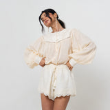 Camisa Bordada Romántica