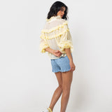 Camisa Volantes Vainilla
