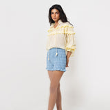 Camisa Volantes Vainilla