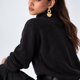 Jersey Mona Cuello alto en Negro