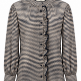 Camisa Victoria- Cuadros Beige y Negro