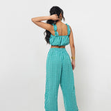 Pantalón Vichy Turquesa