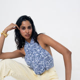 Top Halter Cruzado Floral