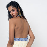 Top Halter Cruzado Floral