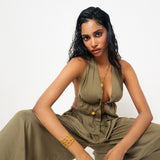 Top Halter Verde Oliva
