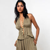 Top Halter Verde Oliva