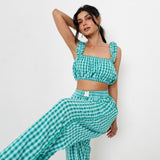 Set Vichy Turquesa