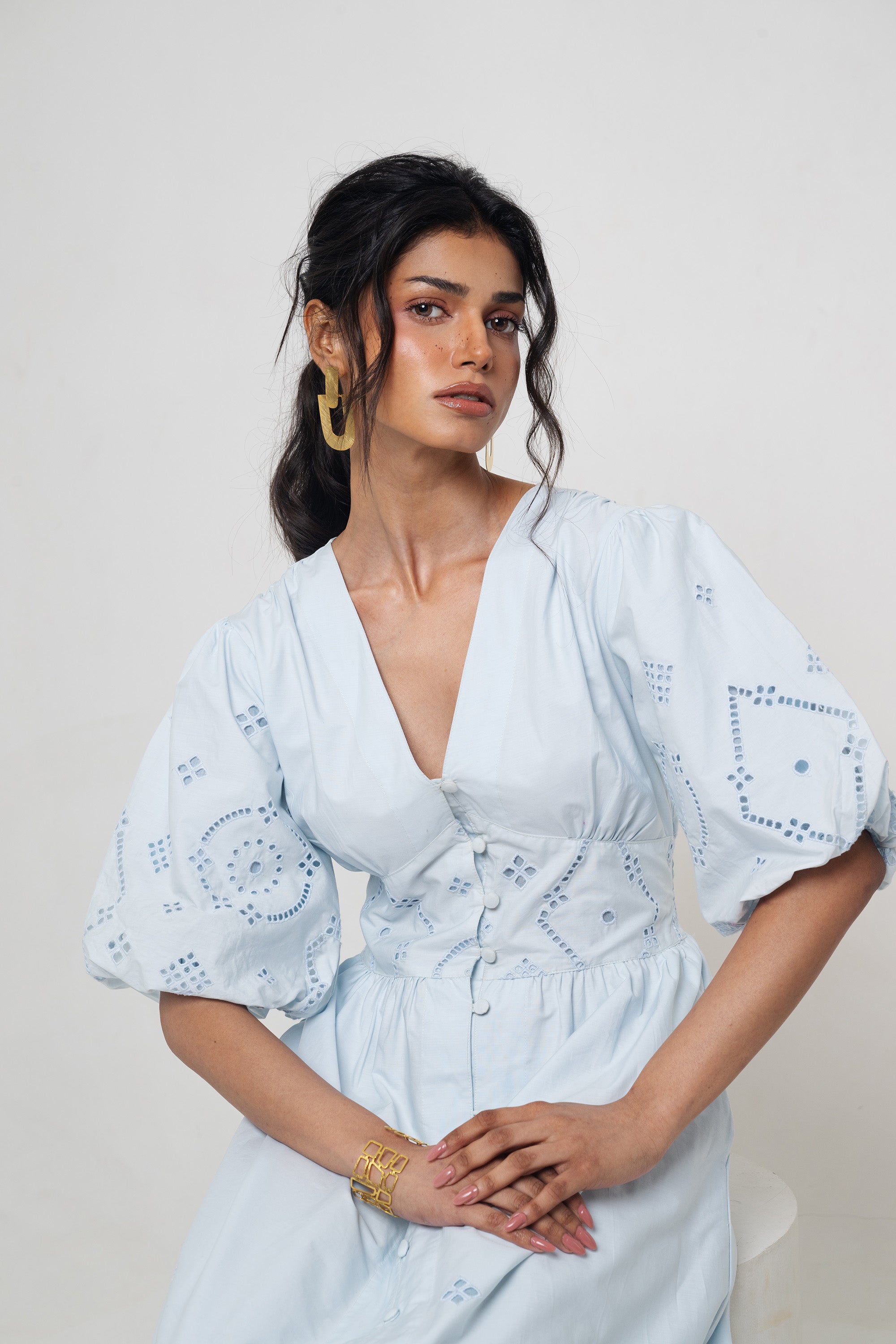 Vestido Camisero Bordado