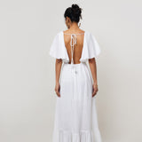 Vestido Espalda Abierta Blanco