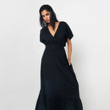 Vestido Espalda Abierta Negro