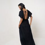 Vestido Espalda Abierta Negro