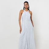 Vestido Halter Rayas