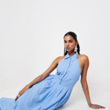 Vestido Maxi Cuello Camisa