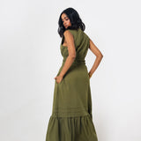 Vestido Maxi Verde Oliva