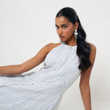 Vestido Halter Rayas