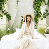 Vestido Violeta Beige