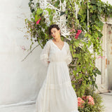Vestido Violeta Blanco roto