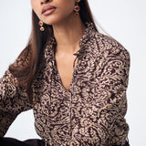 Blusa Amélie Estampado Burdeos