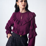 Blusa Anouk Ciruela