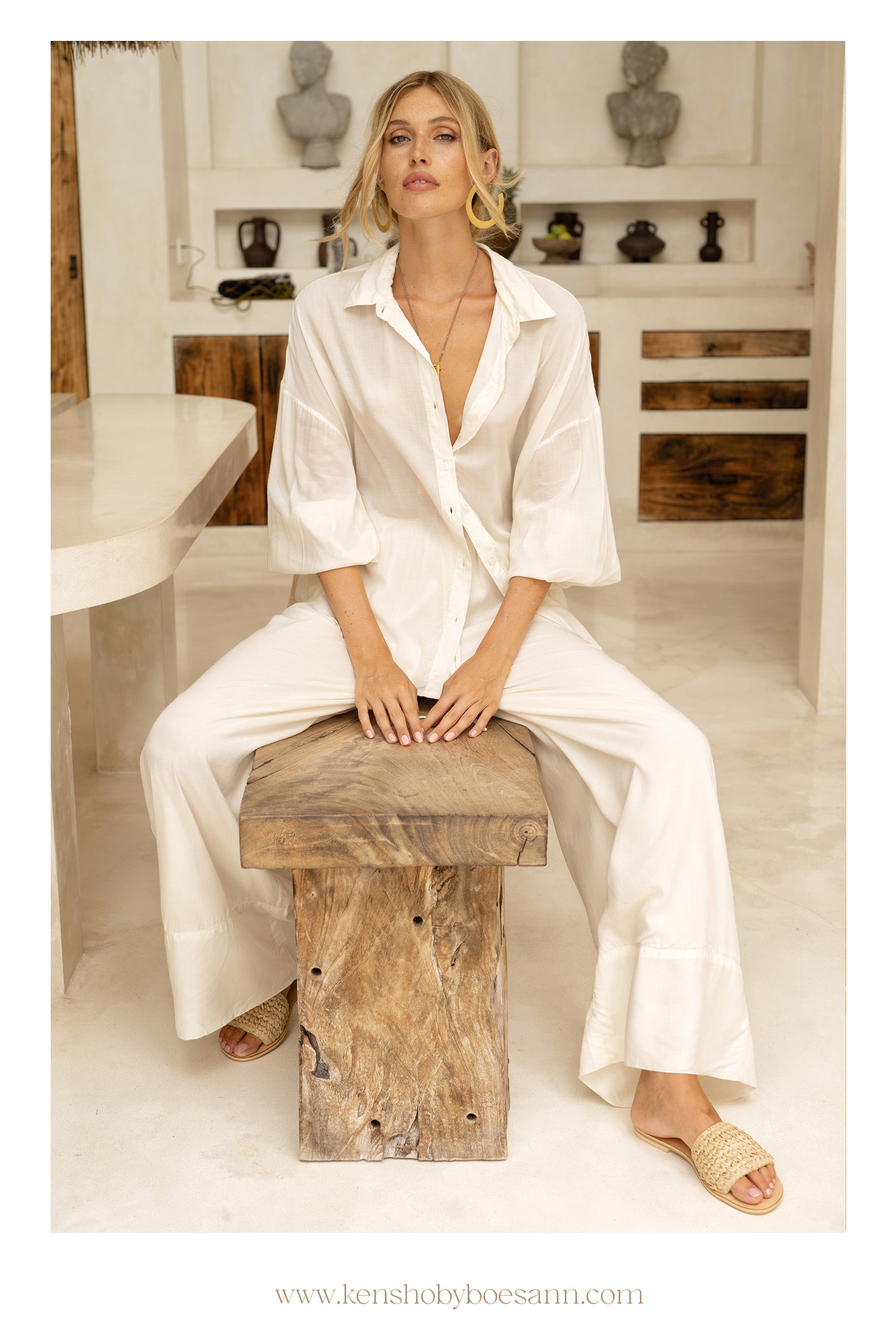 Camisa Ester Blanco roto